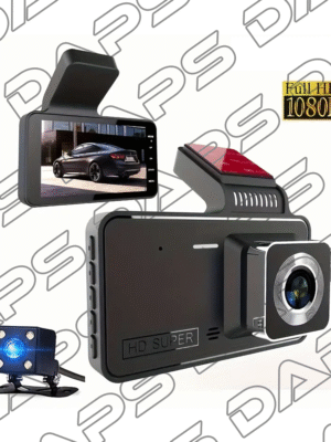 DAPS Full HD 1080P Dash Cam – Front & Rear, 4" Display, Night Vision