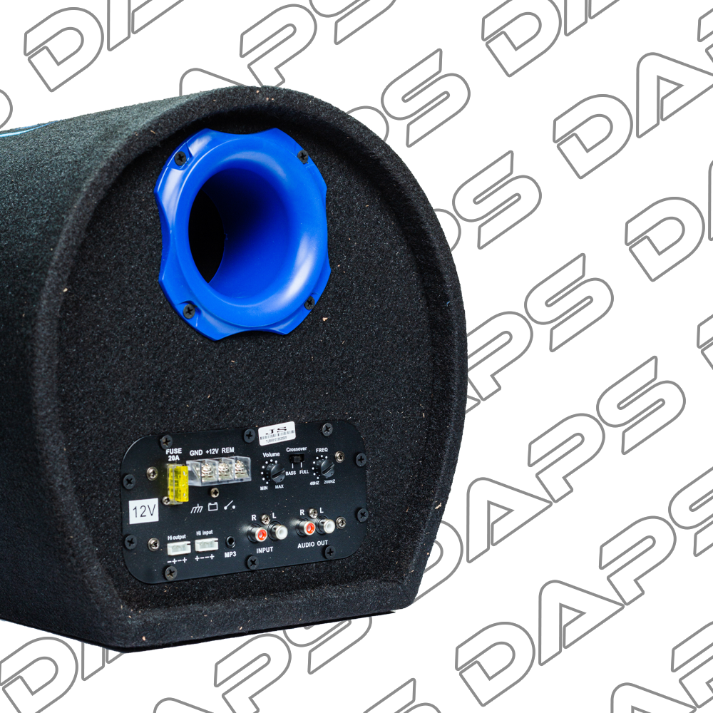 DAPS 10" Bass Tube with Inbuilt Amplifier – D-Shape Design