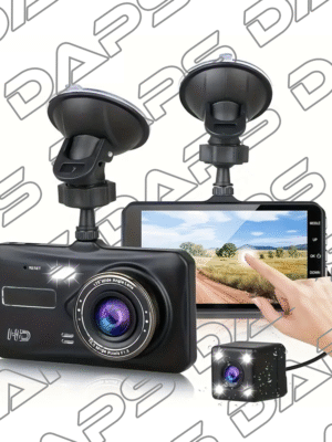 DAPS Touch Screen Dash Cam 1296P – Front & Rear, Night Vision