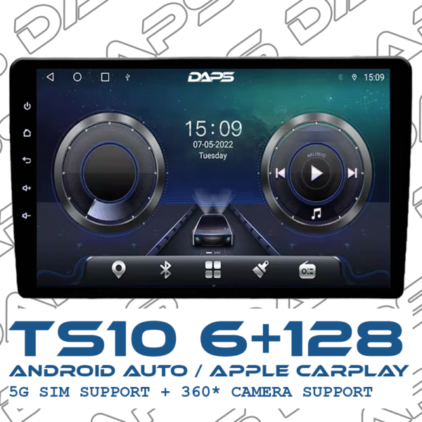 DAPS MIGHTY Series | DSP Android Stereo | LTE Sim Support | 3D 360° Camera Support | Apple Carplay & Android Auto (6GB/128GB)