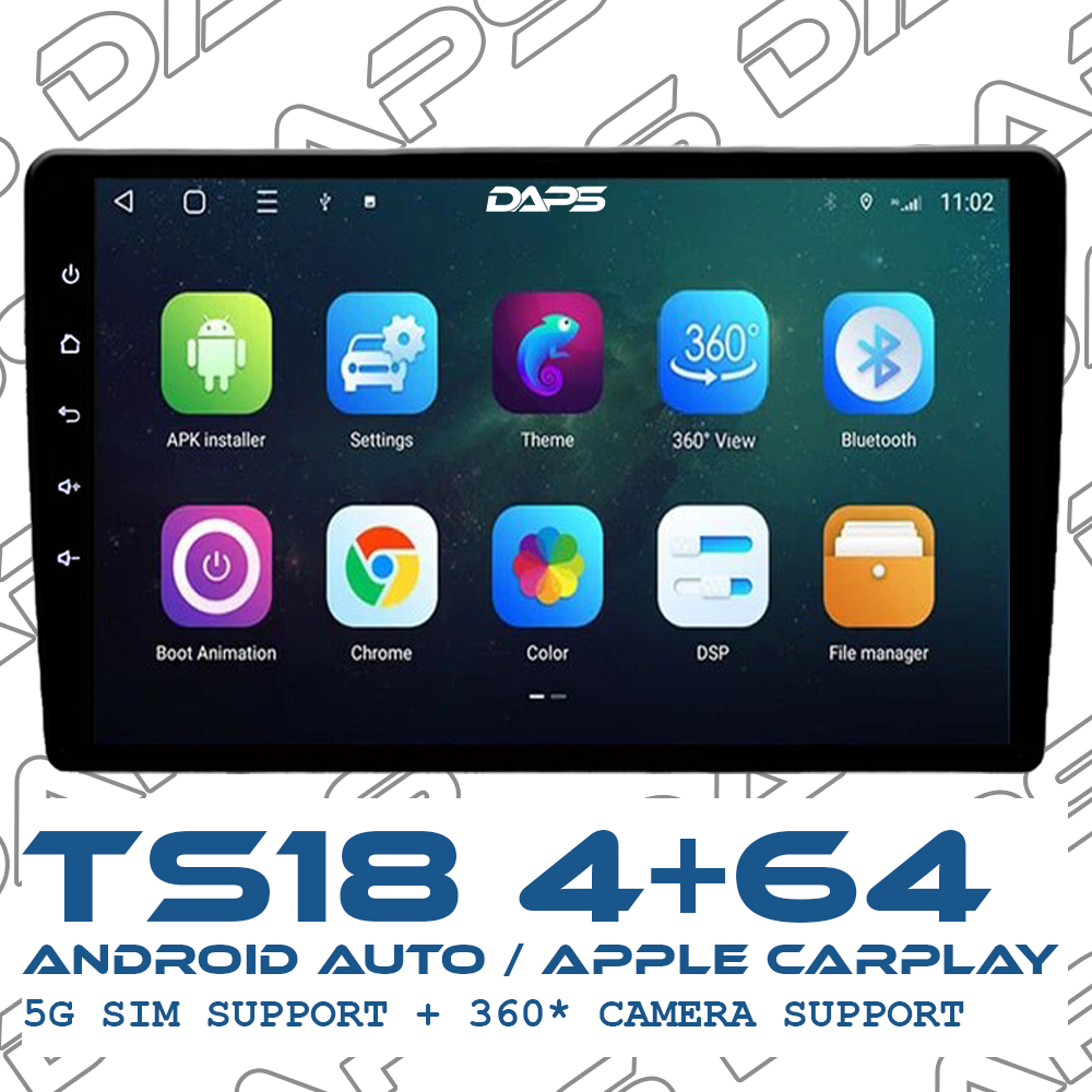 DAPS Mighty Series DSP Android Stereo – LTE SIM, 3D 360° Camera (4GB/64GB)